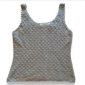 Vtg crochet knit tank top